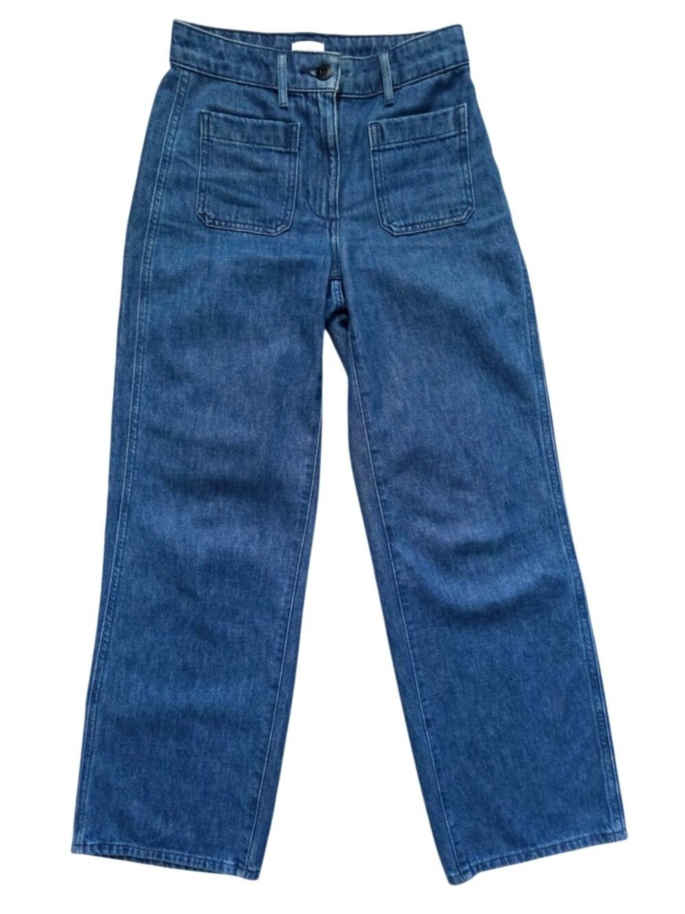 Aritzia Wilfred Free Adrift High-Waist Wide-Leg Sailor Blue Denim Jeans Size 0